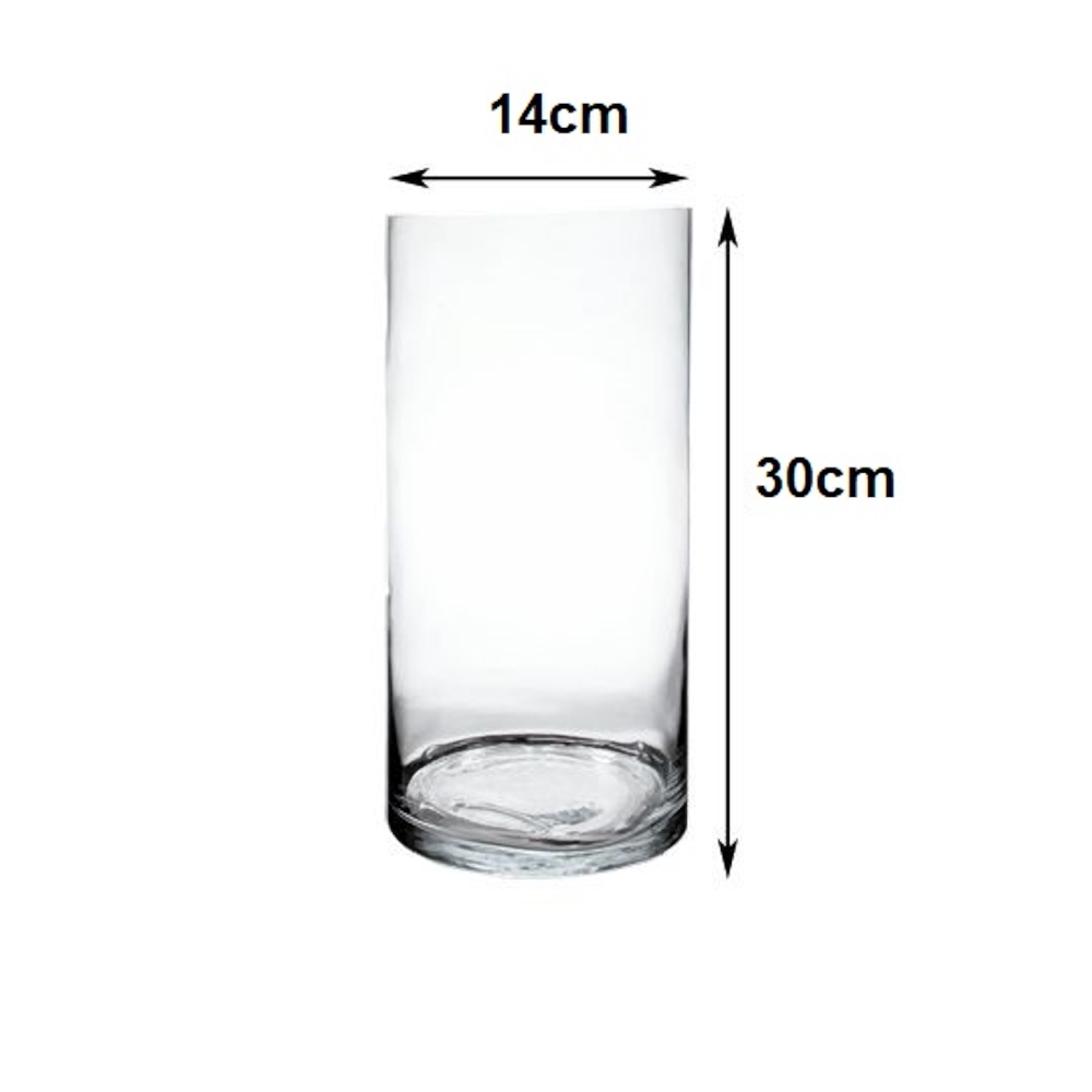 Vaso Cilindro Vidro 14x30cm 