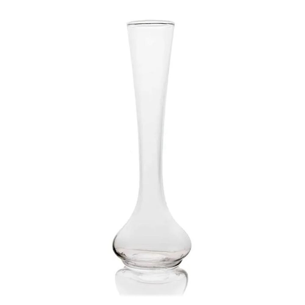 Vaso Solitário Bojudo Transparente 7x20Cm 