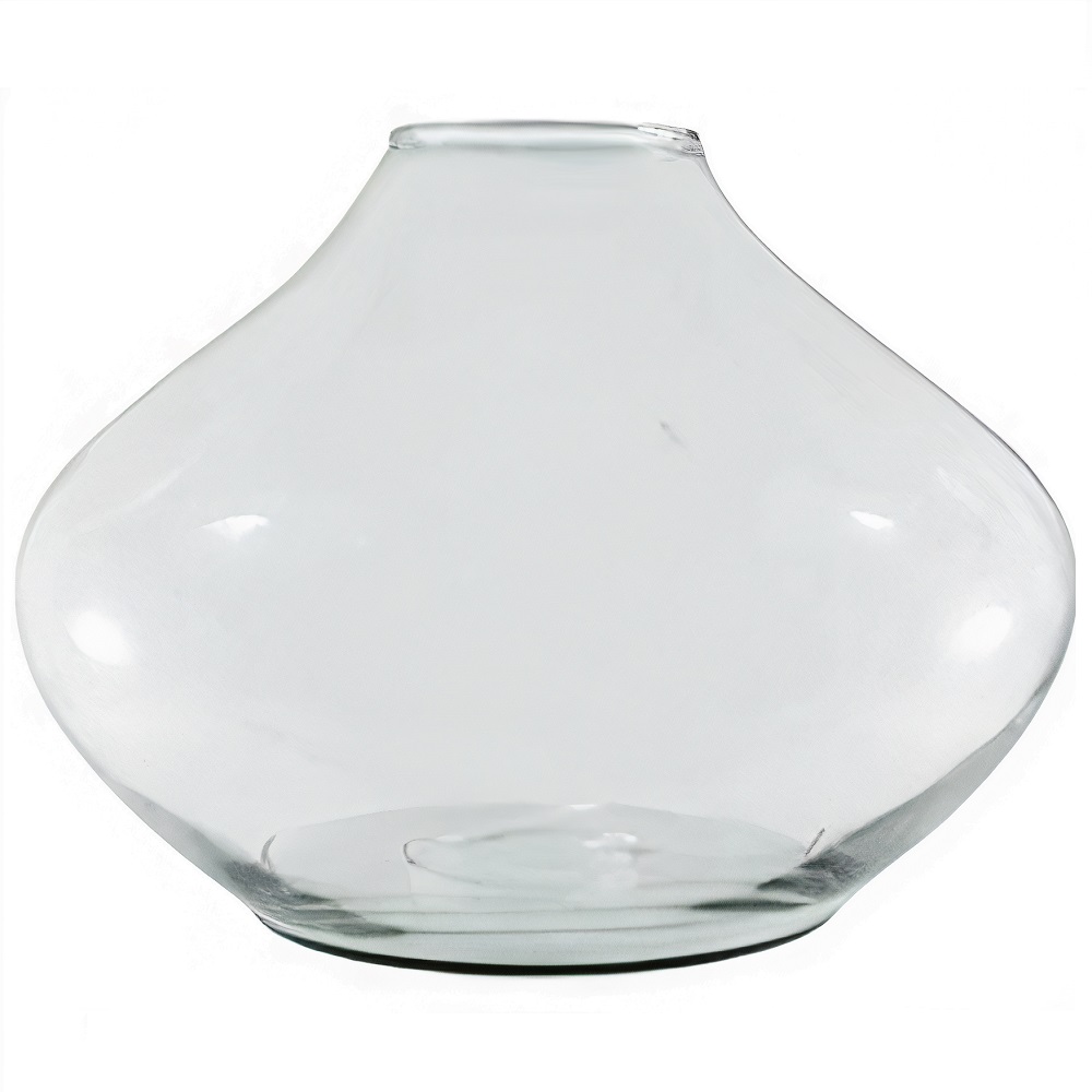 Vaso de Vidro Bojudo Decorativo para Arranjos de Flores, Rolhas 