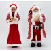 kit 2 Bonecos Enfeite Natalino Papai Noel e Mamãe Noel 62 cm