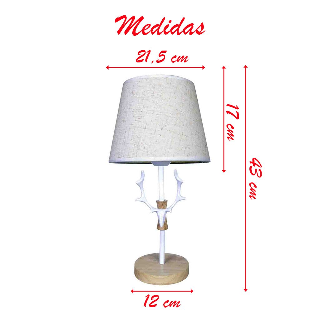 kit Casal 2 Abajur Luminária Branca De Mesa 43cm Bivolt 110/220v