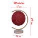 kit Casal 2 Abajur Luminária Rustica Vermelha De Mesa 27,5cm Bivolt 110/220v