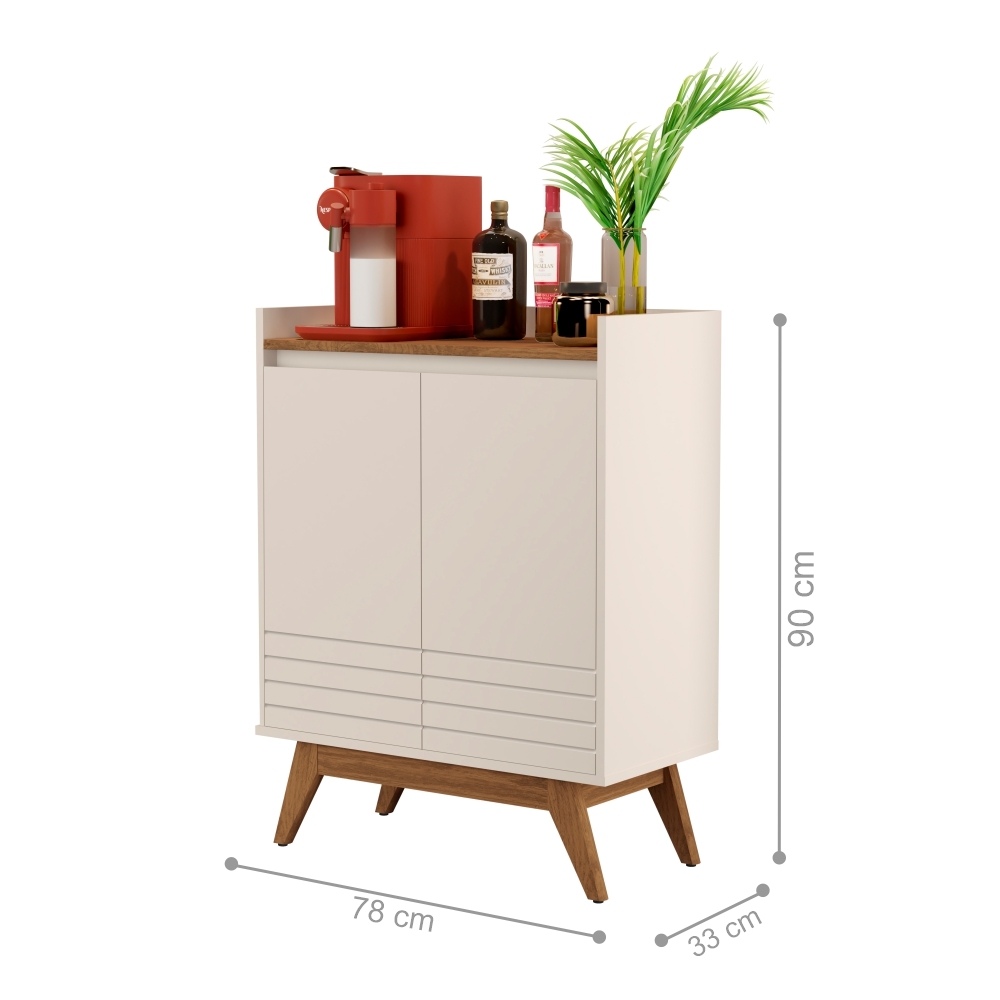 Buffet Cello 2 portas Off White Freijo
