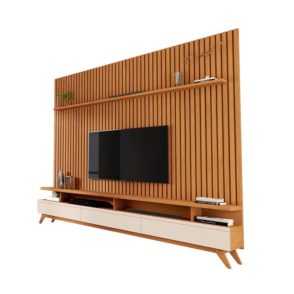 Jogo de Rack e Painel Amapá Nature Off White