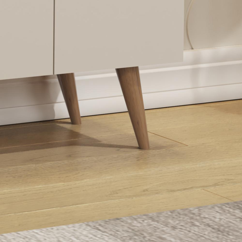 Ver imagem 4 de Armário Balcão Buffet Aparador Retrô 3 Portas Celta Nature/off White