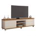 Rack Grande 1.8 Bancada com Rodinhas TV 40 42 48 50 55 60 65 70 Polegadas Porta Sala Quarto – Mirage – Off White/Cumaru- RPM Móveis