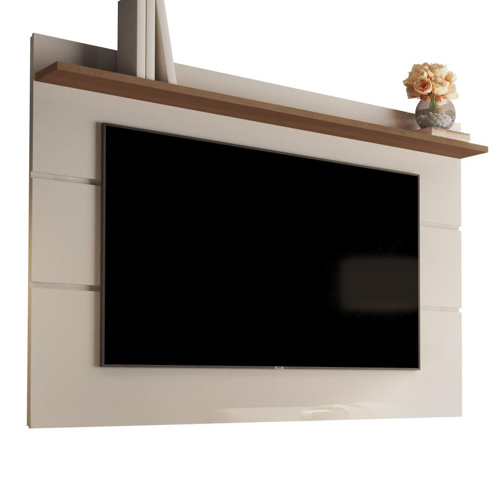 Painel Para Tv 50" Vivare New 1.36 - Off White com Freijó - Germai
