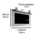 Painel Para Tv 50" Vivare New 1.36 - Off White com Freijó - Germai
