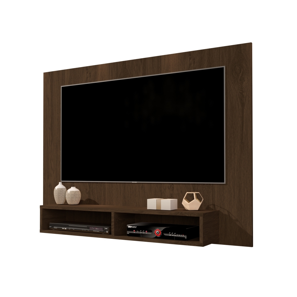 Painel para TV Adhara com Frisos Cedro