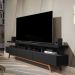 Rack Vivare Wood 1.8 3 Gavetas - Black / Freijó - Germai