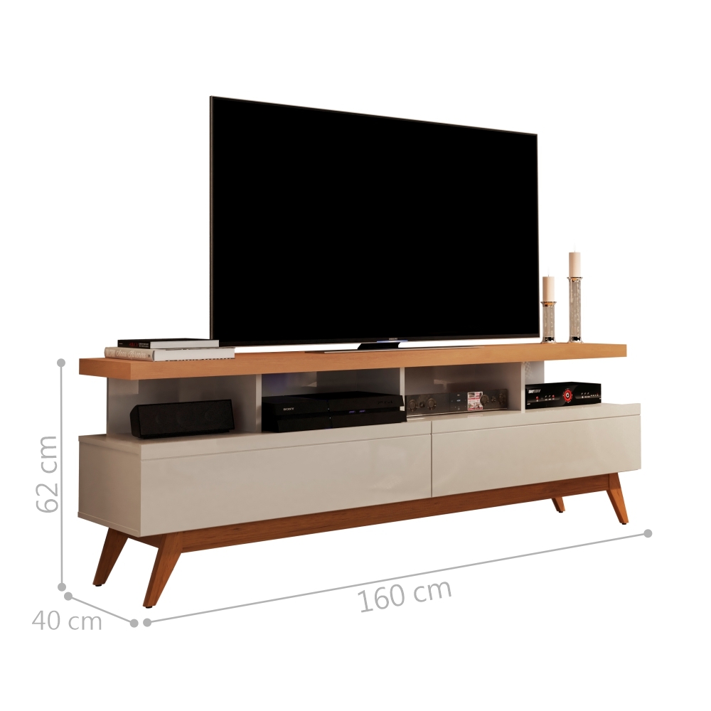 Rack para TV Hamal 1.6 Off White Nature
