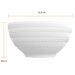 12 Bowls de Porcelana Germer 400ml Branco com Relevo Chevron Cumbuca para Petiscos Caldos Sobremesas