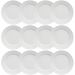 12 Pratos Rasos 26,5cm Porcelana Germer Chevron Branco Redondo Mesa Posta
