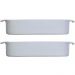 2 Travessas de Porcelana Germer Branca 2,5L 30x21cm Assar e Servir Retangular