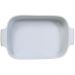 2 Travessas de Porcelana Germer Branca 2,5L 30x21cm Assar e Servir Retangular