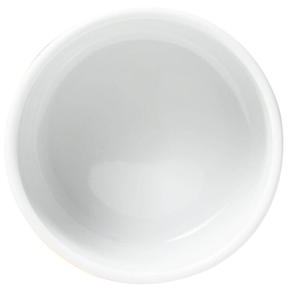 4 Tigelas Ramekins Porcelana Branca Médio Canelado Germer Creme Molho