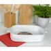 6 Travessas Porcelana Branca 2,5L 30x21cm Germer Restaurantes Buffets Assar e Servir