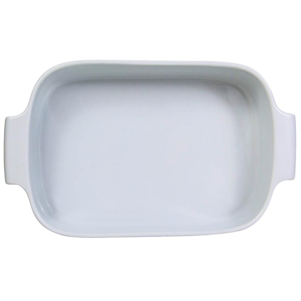 6 Travessas Porcelana Branca 2,5L 30x21cm Germer Restaurantes Buffets Assar e Servir