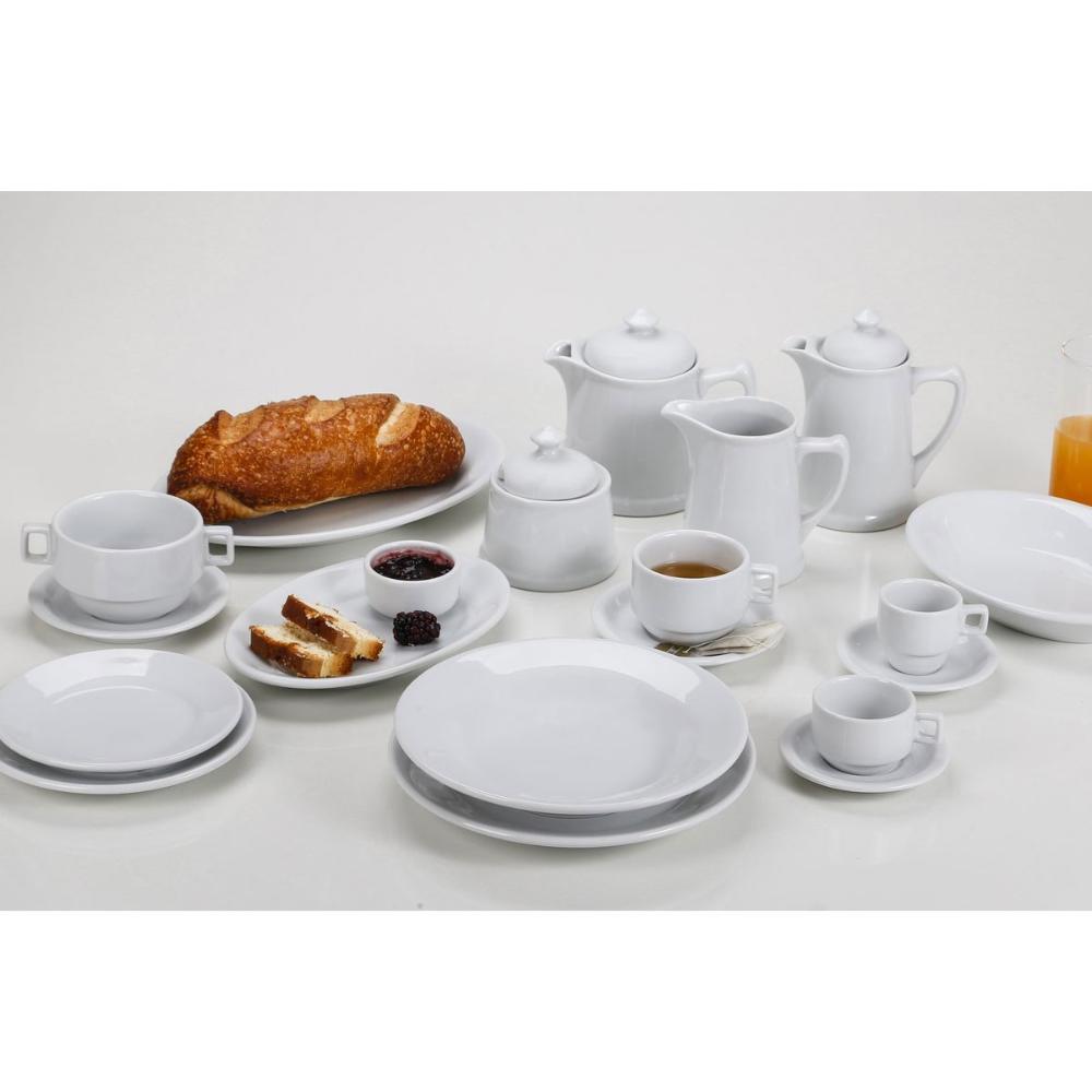 Conjunto 12 Pratos Fundos de Porcelana 21,5cm Classe Única I