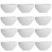 Conjunto 12 Tigelas Brancas 400ml Pequenas Porcelana Bowl Diamante 12,5cm Germer