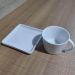 Conjunto 12 Xícaras Café Chá Porcelana Branca 185ml Píres Quadrado Americana Germer