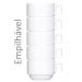 Conjunto 12 Xícaras Café Chá com Pires 210ml Bar Hotel Porcelana Branca Germer