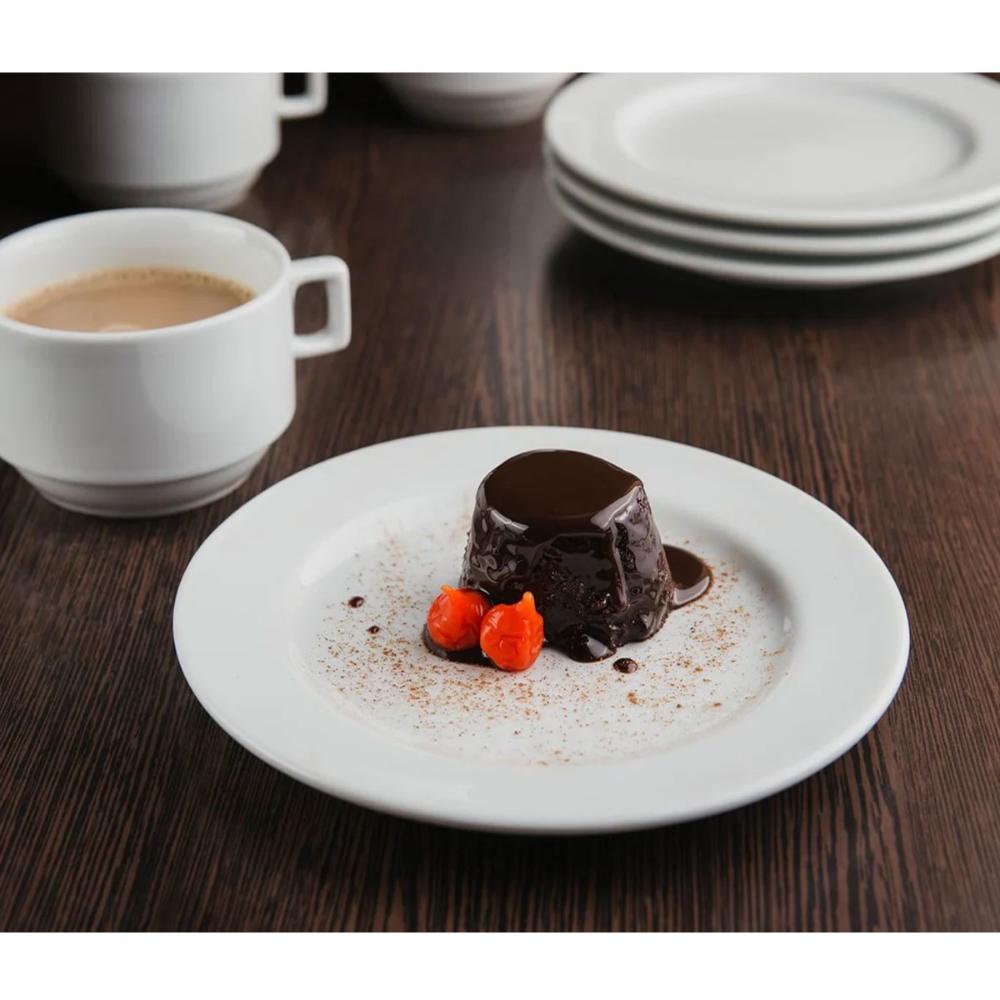 Conjunto 4 Pratos de Sobremesa em Porcelana 19cm Classe Únic