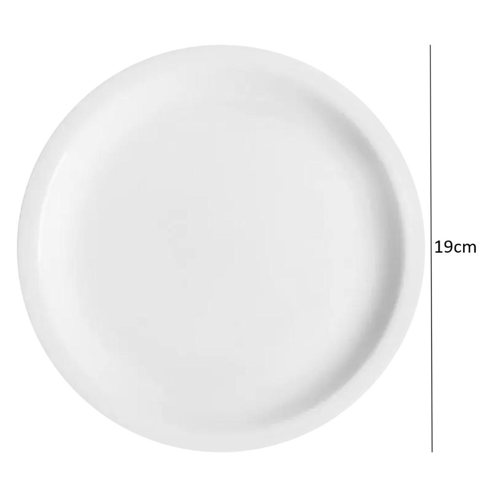 Conjunto 4 Pratos de Sobremesa em Porcelana 19cm Classe Únic