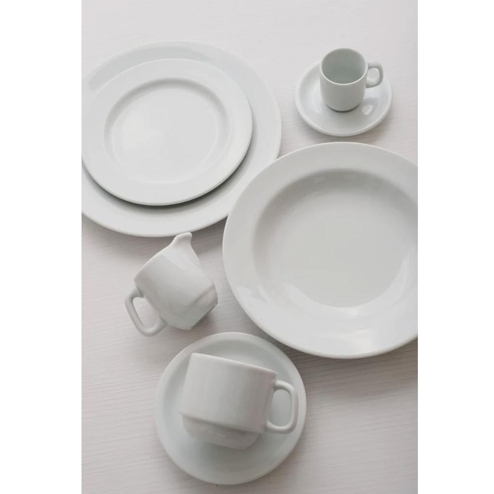 Conjunto 4 Pratos de Sobremesa em Porcelana 19cm Classe Únic