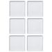 Conjunto 6 Pratos de Porcelana Branco Quadrados Rasos 16x16c
