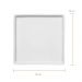 Conjunto 6 Pratos de Porcelana Branco Quadrados Rasos 16x16c