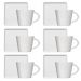 Conjunto 6 Xícaras Café Chá Porcelana Branca 185ml Píres Qua