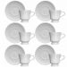 Conjunto 6 Xícaras de Café com Pires 80ml Porcelana em Relevo Tassel Germer Branco