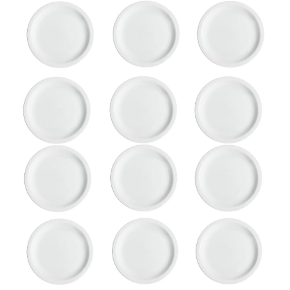 Conjunto de 12 Pratos Rasos para Refeições de Porcelana Igua