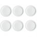 Conjunto de 6 Pratos Rasos Classe Única Iguaçu de Porcelana Germer Branco