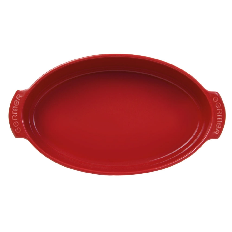 Forma Oval Assar e Servir G Vermelha