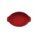 Forma Oval Assar e Servir P Vermelha