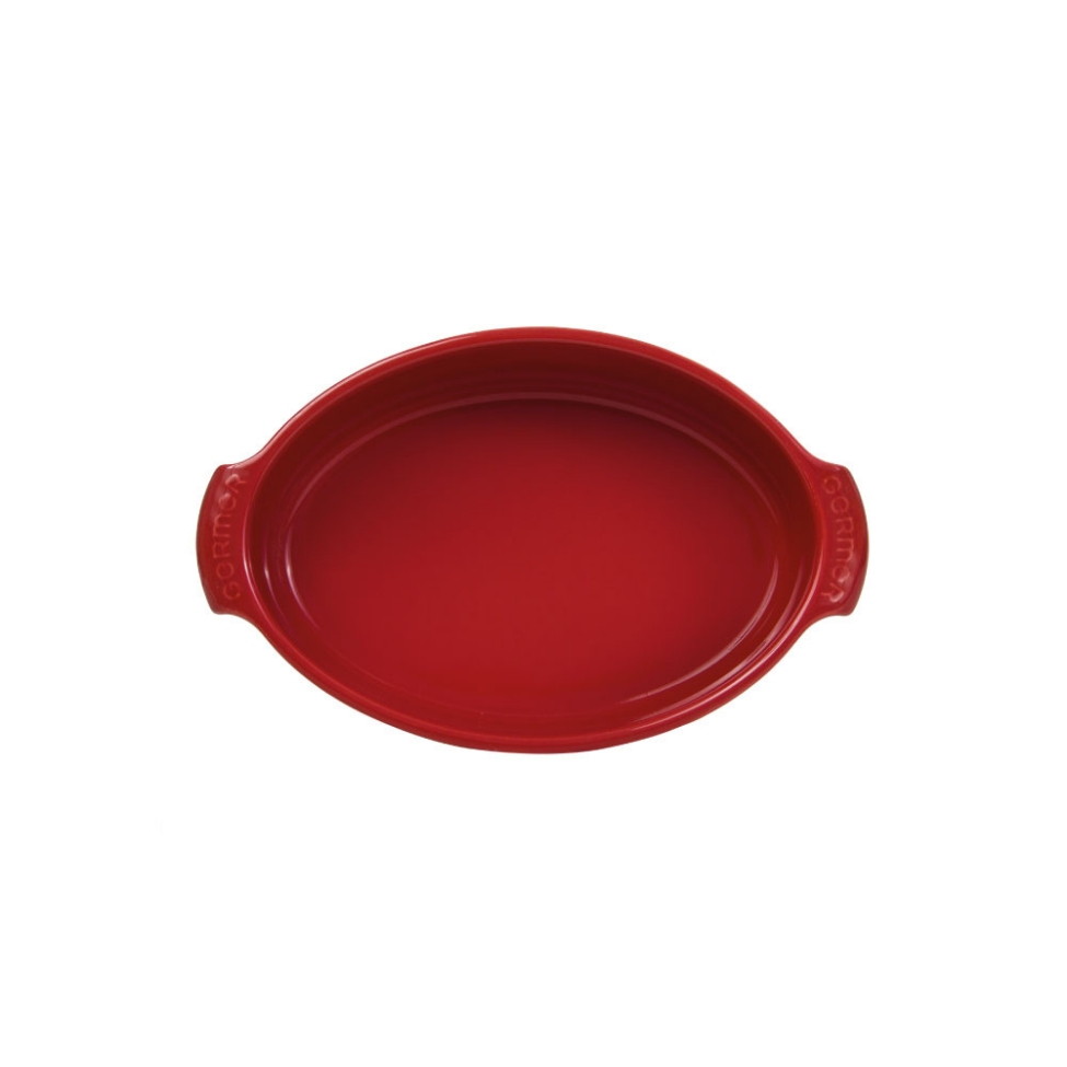 Forma Oval Assar e Servir P Vermelha
