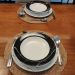 Jogo 12 Pratos Fundos em Porcelana com Estampa Mármore Preto