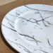 Jogo 12 Pratos de Sobremesa Germer Mármore Branco de Porcela