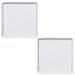 Jogo 2 Pratos Quadrados Rasos em Porcelana 16x16cm Americana Germer Branco