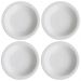 Jogo 4 Pratos Fundos de Porcelana 21,5cm Classe Única Iguaçu Germer Branco