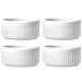 Jogo 4 Ramekins de Porcelana 85ml Canelado Branco Germer Molhos