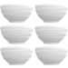 Jogo 6 Bowls Tigelas Porcelana 400ml Chevron Germer Branca Sobremesas Frutas Sopas