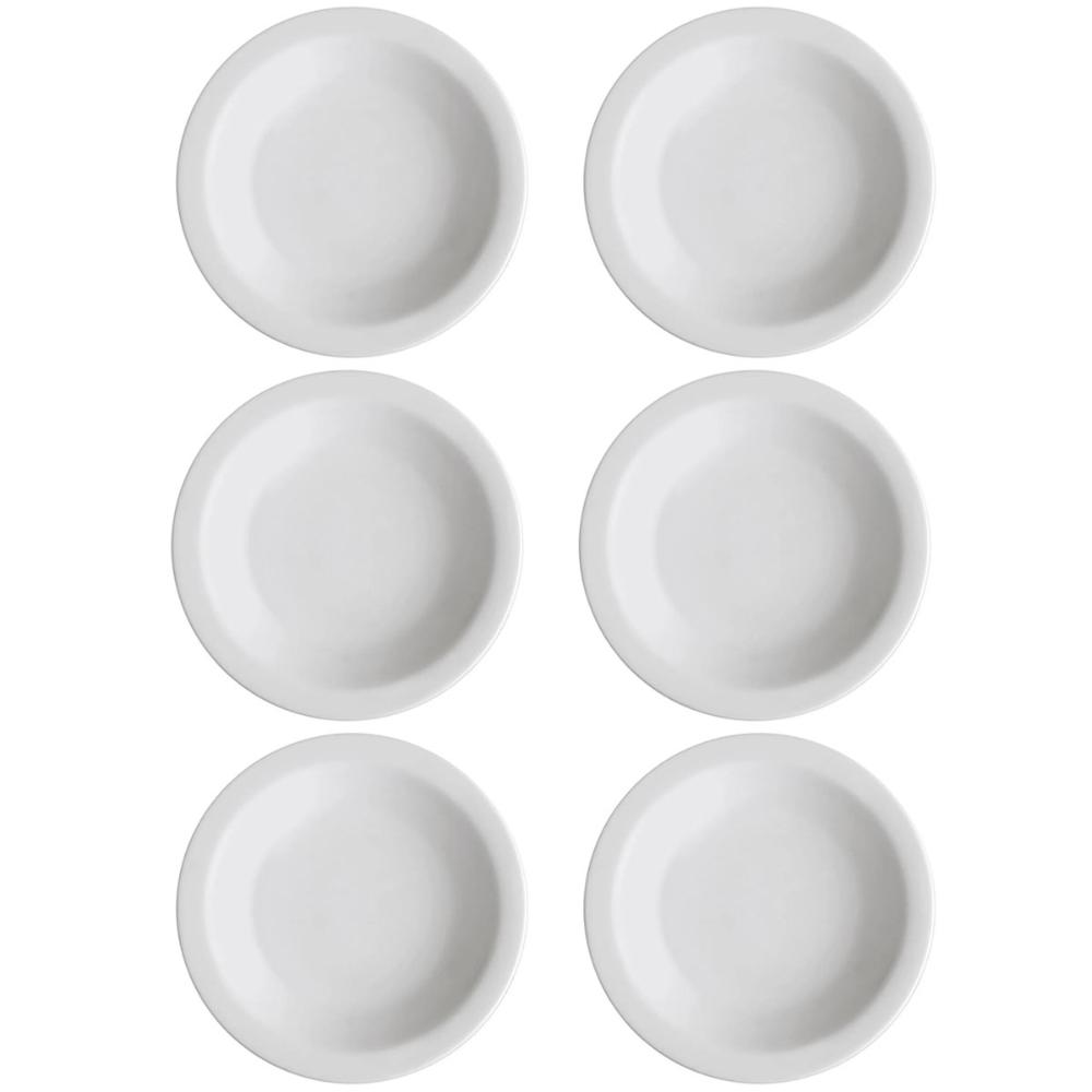 Jogo 6 Pratos Fundos de Porcelana 21,5cm Classe Única Iguaçu