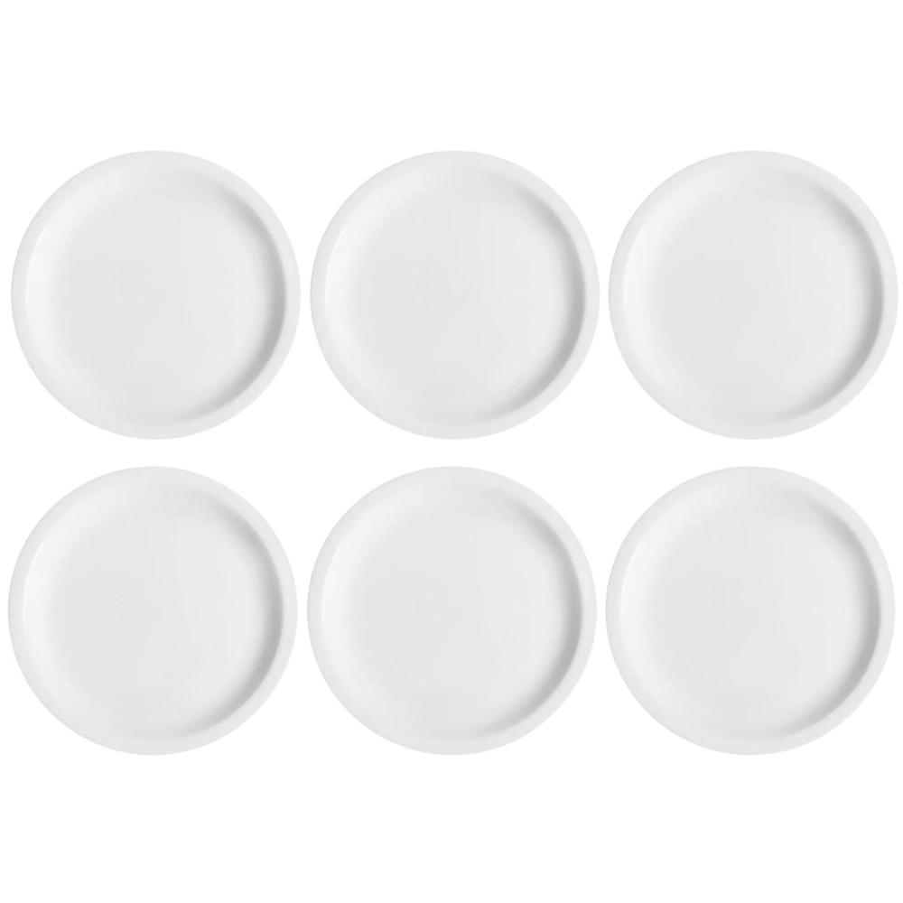 Jogo 6 Pratos de Sobremesa em Porcelana 19cm Classe Única Ig