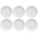 Jogo 6 Pratos de Sobremesa em Porcelana 20,5cm Tassel Germer Branco Redondo