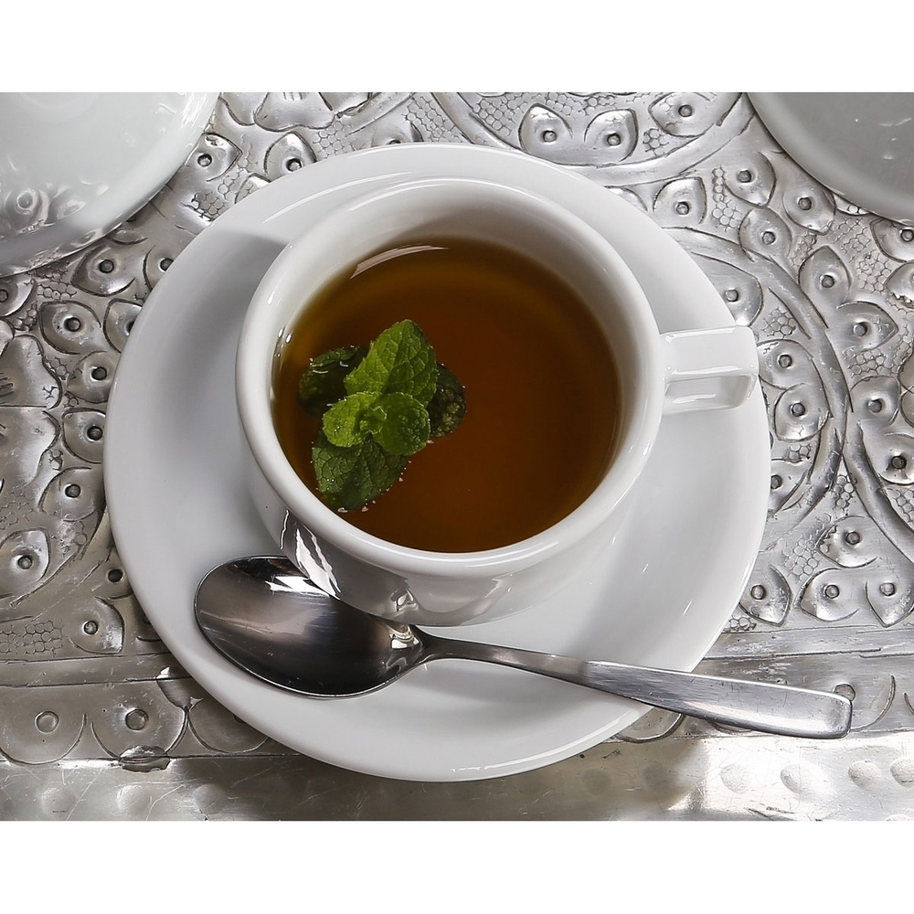 Jogo 6 Xícaras Porcelana Branca Café Chá com Pires 210ml Bar Hotel Germer