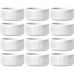 Kit 12 Tigelas Ramekins Porcelana 130ml Canelado Germer Branco Sobremesas Molhos Cremes