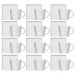 Kit 12 Xícaras de Café 90ml em Porcelana Branca com Pires Qu